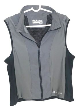Dr. Soothe Backrelieve Athletic Zip Vest M/L Gray Performance Workout Top